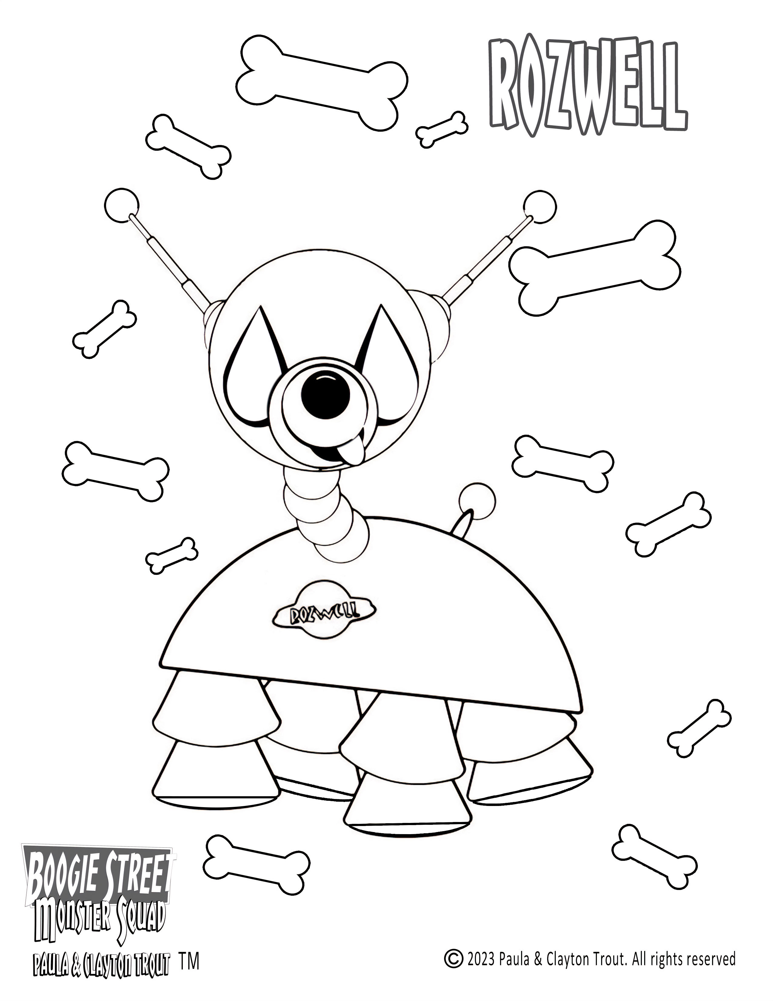 Rozwell coloring sheet.