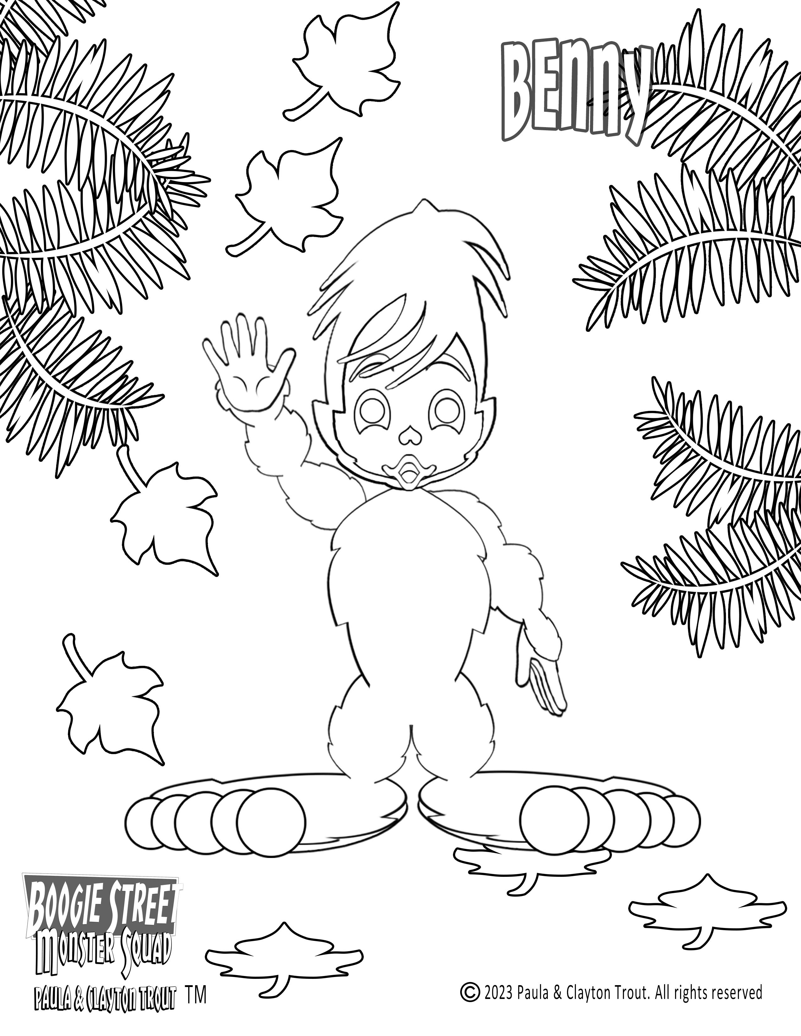 benny bigfoot coloring sheet.